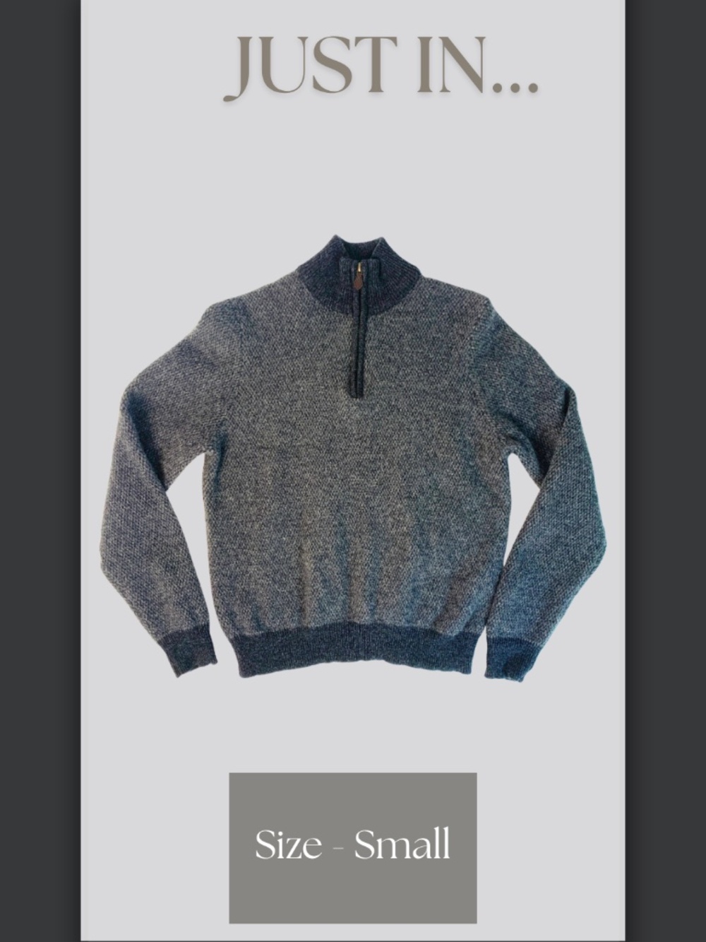 Brooks Brothers Scottish Lambswool Half Zip Sweater Gray S Preppy Fall Casual